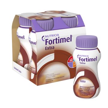 Fortimel Extra drickfärdigt kosttillägg, choklad 4 x 200 milliliter