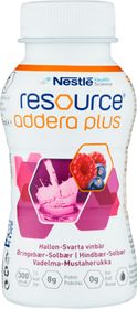 Resource Addera Plus drickfärdigt kosttillägg hallon-svarta vinbär, 4 x 200 milliliter