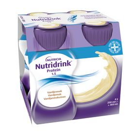 Nutridrink Protein energi och proteinrikt kosttillägg vanilj, 4 x 200 milliliter