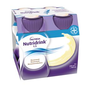 Nutridrink energirikt, komplett kosttillägg banan, 4 x 200 milliliter