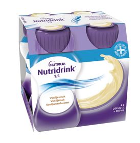 Nutridrink energirikt, komplett kosttillägg vanilj, 4 x 200 milliliter
