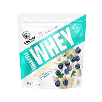 Swedish Supplements Lifestyle Whey White Chocolate Blueberry Pulver 900 g